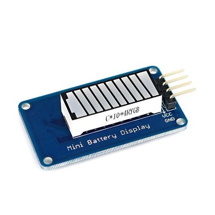 Batterij voltage indicator segment display met TM1651 chip segmenten rood